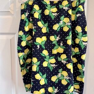 Talbots Yellow and Green A-line  Skirt